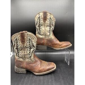 Ariat Girls Size 3.5 Koel VentTEK Metallic Leopard Brown Boots 10040258